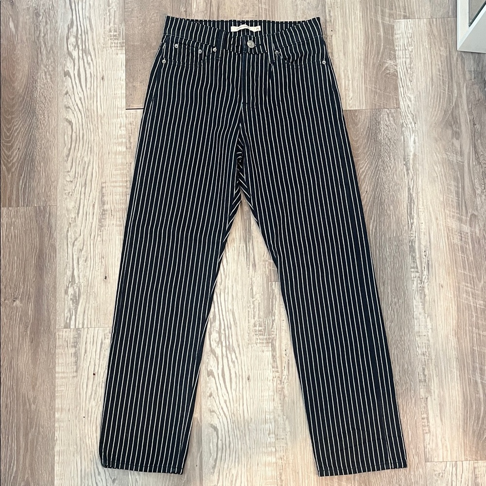 Black and White Striped Pants